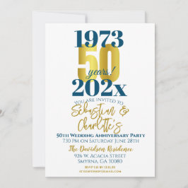 Invitación 50.º aniversario Boda moderno