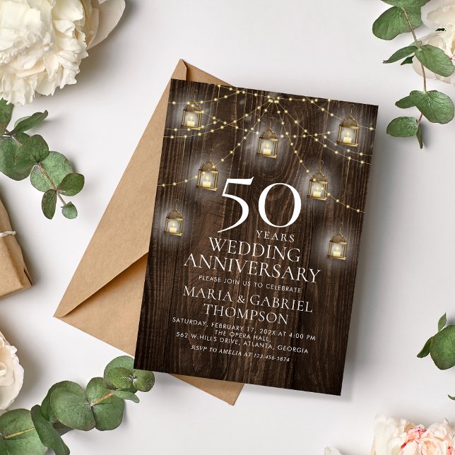 Invitación 50.º Aniversario de la Madera Rústica (Subido por el creador)