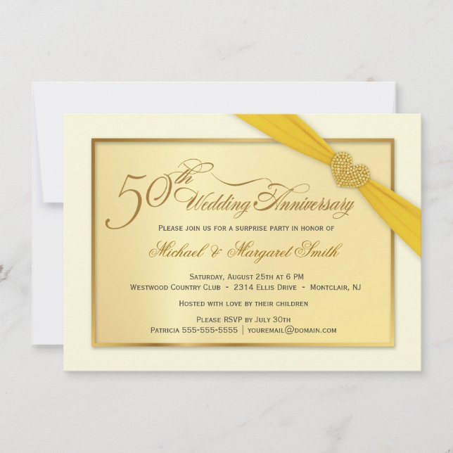 Invitación 50.º Aniversario de los Bodas de Oro (Anverso)