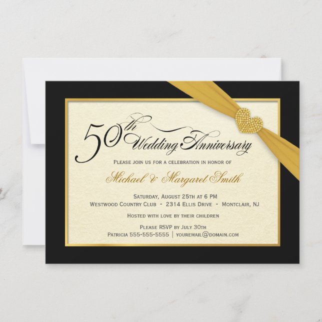 Invitación 50.º Aniversario de los Bodas de Oro (Anverso)