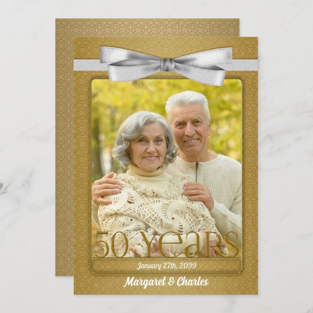 Invitación 50.º Aniversario del Boda de Oro (Anverso / Reverso)