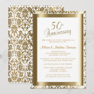 Invitación 50.º Aniversario del Boda de Oro 💑 2 DIY Textos