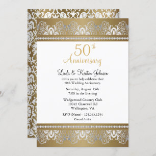 Invitación 50.º Aniversario del Boda de Oro   DIY Textos