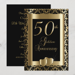Invitación 50.º Aniversario del Boda de Oro   DIY Textos