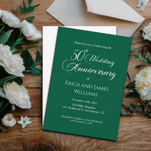 Invitación 50.º Aniversario del Boda de Oro Elegante guión