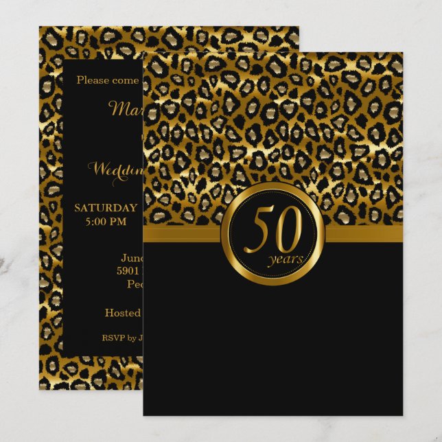 Invitación 50.º Aniversario del Patrón del Leopardo del Año D