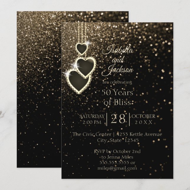 Invitación 50.º Aniversario del Purpurina de Oro (Anverso / Reverso)
