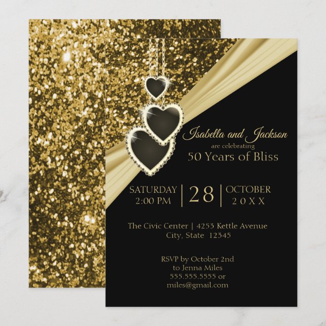 Invitación 50.º Aniversario del Purpurina de Oro (Anverso / Reverso)