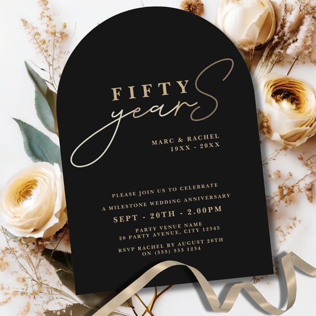 Invitación 50.º Boda Aniversario del Arco Negro de Oro (Subido por el creador)