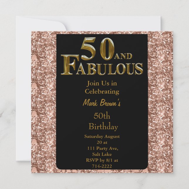 Invitación 50.º cumpleaños (Anverso)