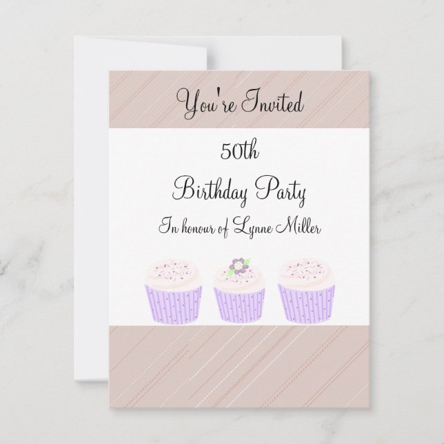 Invitación 50.º cumpleaños (Anverso)