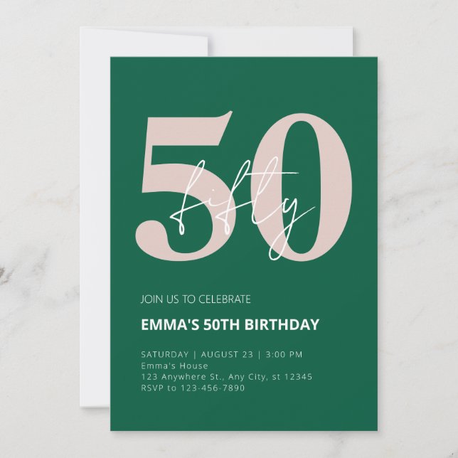 Invitación 50.º cumpleaños (Anverso)