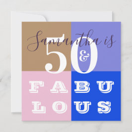 Invitación 50.º cumpleaños 50 fabulosa fiesta de cumpleaños m