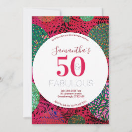 Invitación 50.º cumpleaños 50 y fabuloso Fiesta único