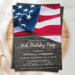 Invitación 50.º cumpleaños Bandera Patriótica Estadounidense<br><div class="desc">Invitaciones a la Fiesta de Cumpleaños de la Bandera Estadounidense. Invite a amigos y familiares a su celebración patriótica de cumpleaños con estas modernas invitaciones de la Bandera Americana. Personalice esta invitación a la bandera estadounidense con sus detalles de evento, nombre y fiesta. Vea nuestra colección para encontrar regalos patrióticos...</div>