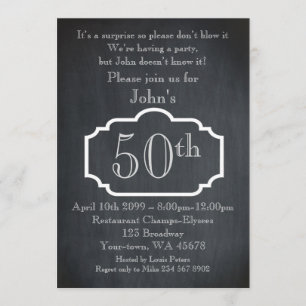 Invitación 50.º cumpleaños, hombre Fiesta, cualquier edad, pi