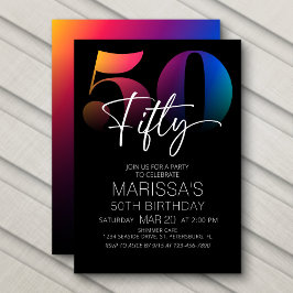 Invitación 50.º cumpleaños moderno