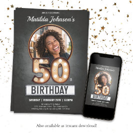 Invitación 50.º cumpleaños Personalizado de diversión Marques