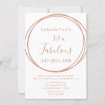 50.º cumpleaños Rosa oro Cumpleaños Mínimo