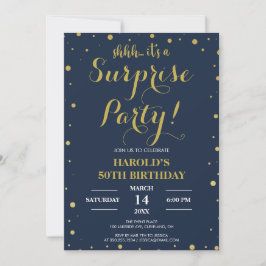 Invitación 50.º cumpleaños sorpresa de la Marina Confetti de