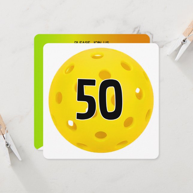 Invitación 50.º Fiesta de Baloncesto de Cumpleaños (Anverso/Reverso In Situ)