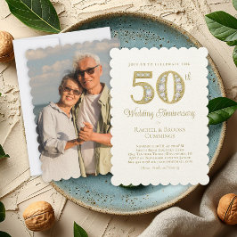 Invitación 50.º Fiesta del Aniversario del Boda de Oro