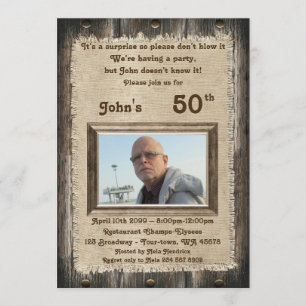 Invitación 50.º hombre de la fiesta de cumpleaños, cualquier 
