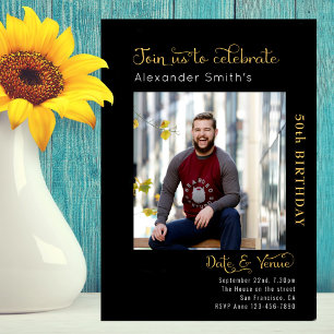 Invitación 50.º Nacimiento Negro