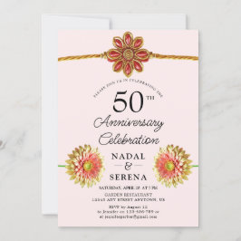 Invitación 50.º oro del aniversario Boda