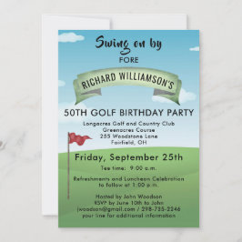 INVITACIÓN 50.º PARTIDO DE CUMPLEAÑOS DE GOLF CON ÉL
