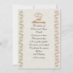 Invitación 50.a fiesta de aniversario para los padres