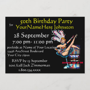 Invitación 50.a fiesta de cumpleaños de la máquina