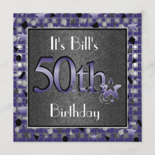 Invitación 50.a fiesta de cumpleaños feliz