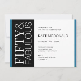 Invitación 50 and Fabulous 50th Birthday Invitation