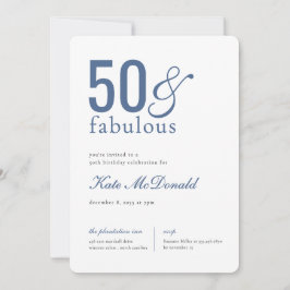 Invitación 50 and Fabulous 50th Birthday Invitation