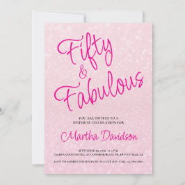 Invitación 50 and Fabulous | 50th Birthday Invitation