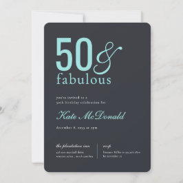Invitación 50 and Fabulous 50th Birthday Invitation