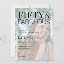 Invitación 50 and Fabulous 50th Birthday Invitation