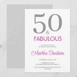 Invitación 50 and Fabulous | 50th Birthday Invitation