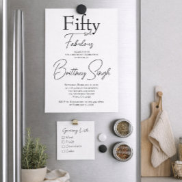 Invitación 50 and Fabulous | 50th Birthday Party Invitation