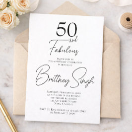 Invitación 50 and Fabulous | 50th Birthday Party Invitation