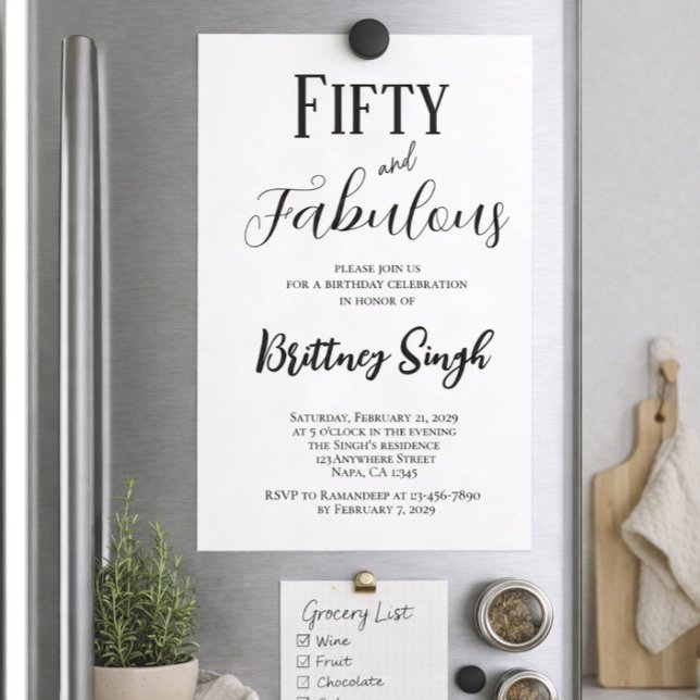 Invitación 50 and Fabulous | 50th Birthday Party Invitation (Subido por el creador)