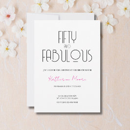 Invitación 50 and Fabulous | 50th Birthday Party Invitation