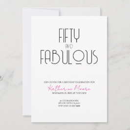 Invitación 50 and Fabulous | 50th Birthday Party Invitation