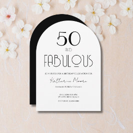 Invitación 50 and Fabulous Fifty Birthday Invitation