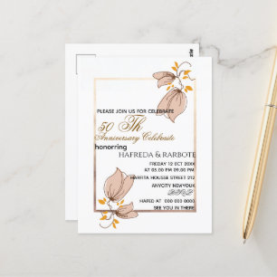 Invitación 50 Aniversario, Boda Aniversario Verde