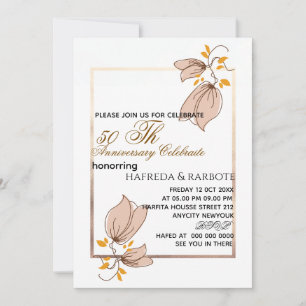 Invitación 50 Aniversario, Boda Anni Vegetación
