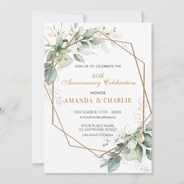 Invitación 50° Aniversario Boda de la vegetación (Anverso)