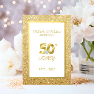 Invitación 50 Aniversario Boda de Oro personalizado