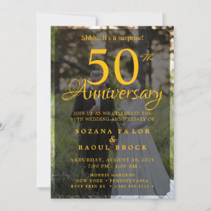 Invitación 50° Aniversario Boda Entonces Y Ahora Foto